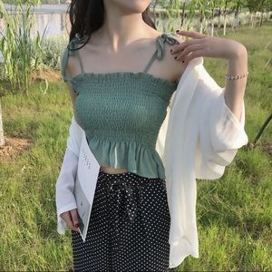 Smocked Crop Top - One Size